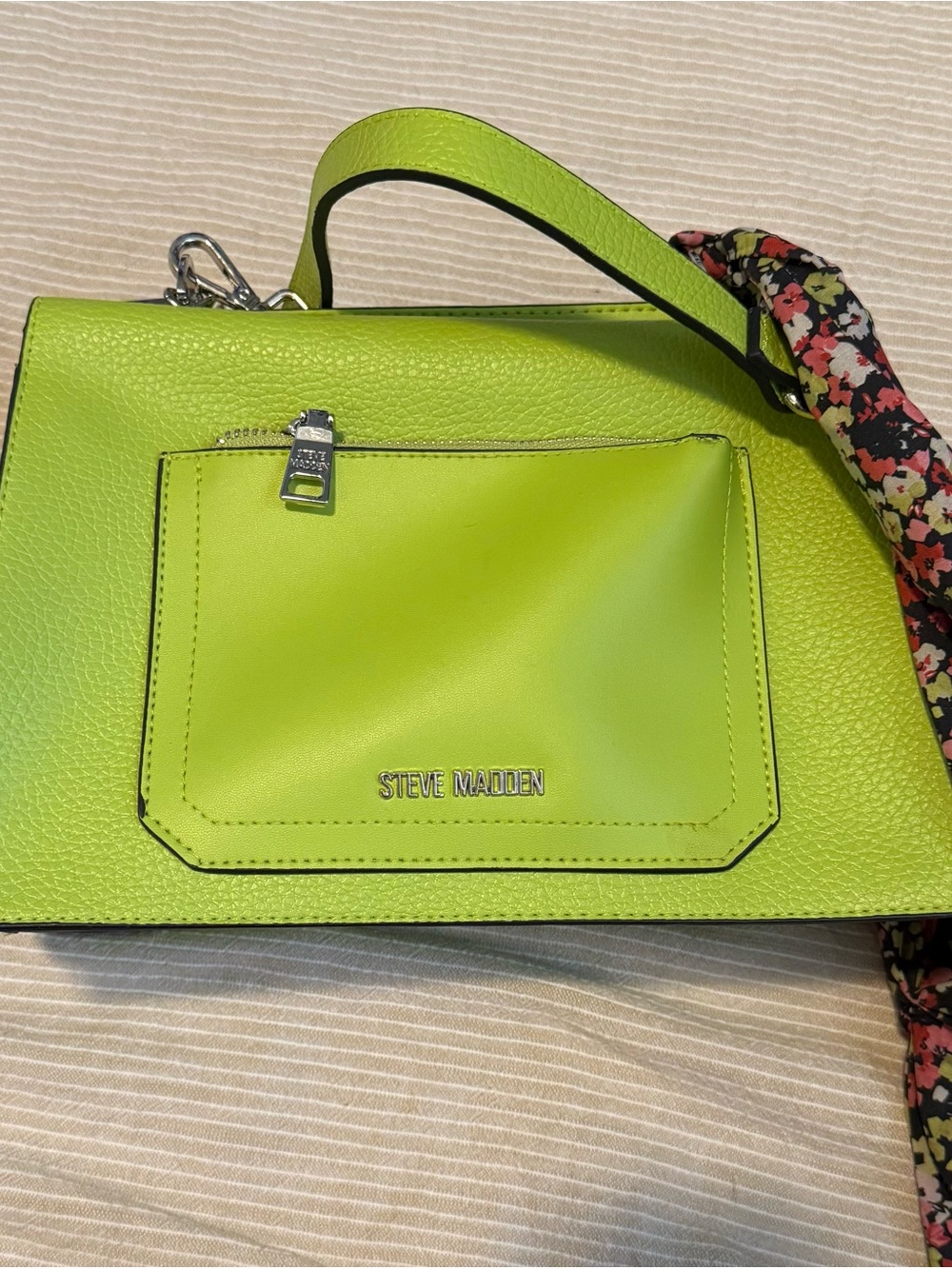 Steve Madden Neon Lime Crossbody Top-Handle Bag